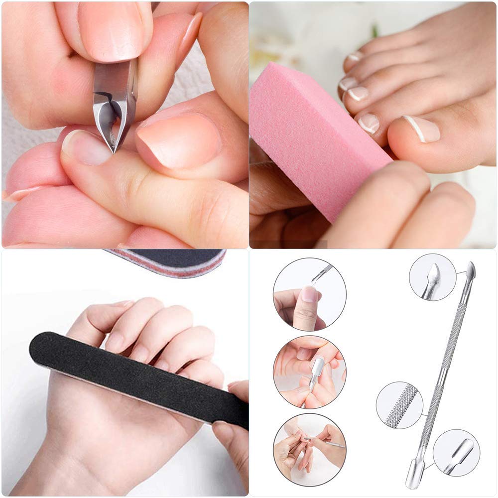 MAYCREATE 10PCS Nail Files, Professional Nail File Set, Curved Fingernail files, 100/180 grit Double-Sided Emery Board Manicure Tools for Home and Salon Use (Blue) MAYCREATE 10PCS Nail Files, Professional Nail File Set, Curved Fingernail files, 100/180 grit Double-Sided Emery Board Manicure Tools for Home and Salon Use (Blue)